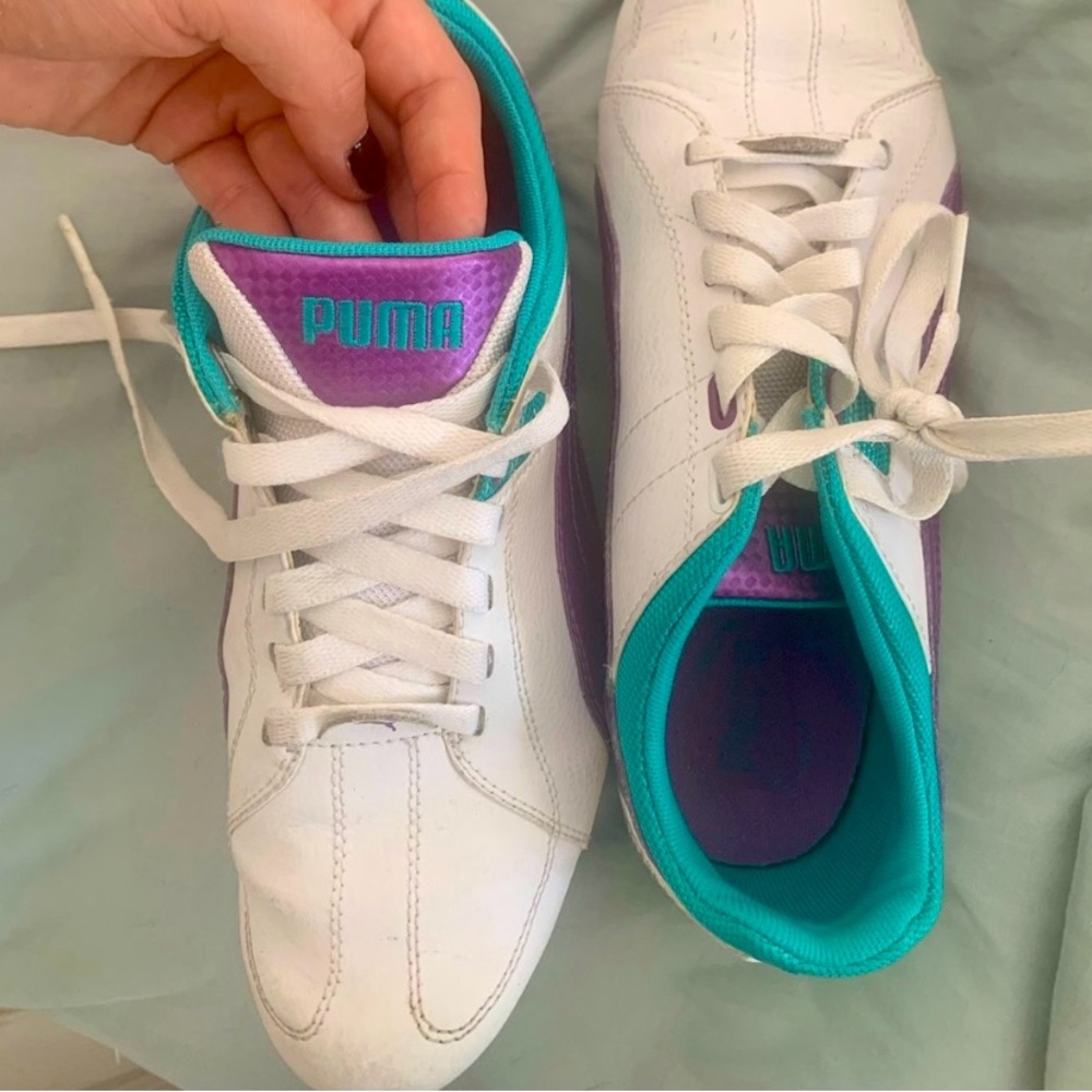 Puma Speedcat Leather Sneakers - Purple and Teal - Picture 2 of 5